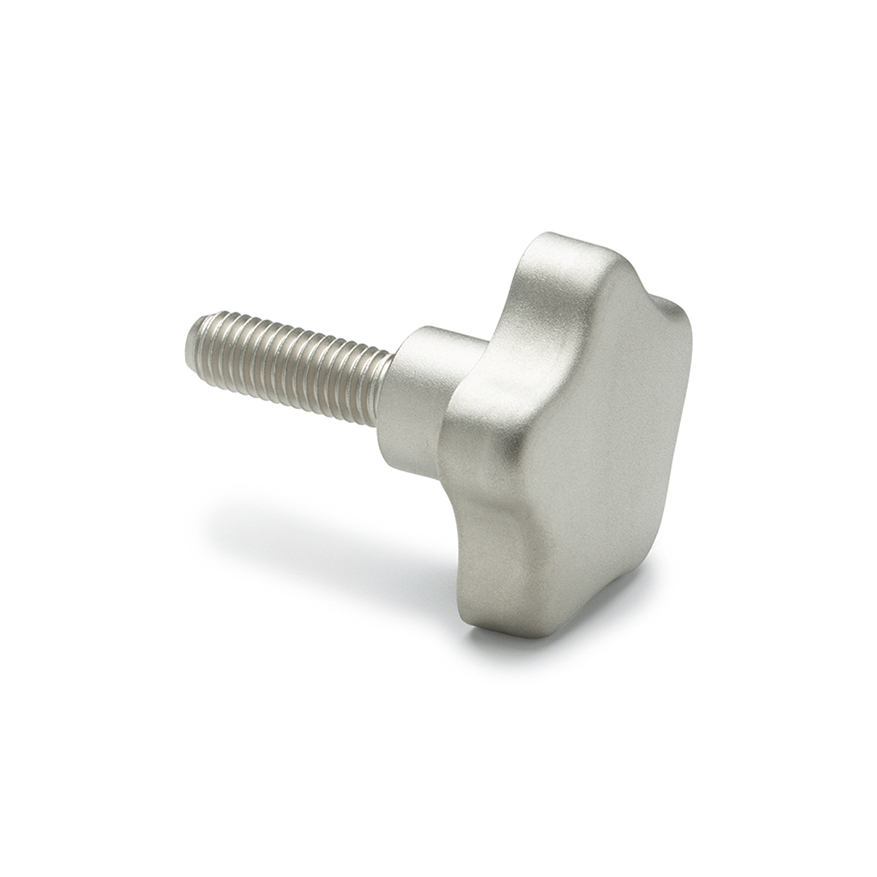 Elesa 169562 Natural Stainless Steel Knob, M8 x 30, Threaded Stud