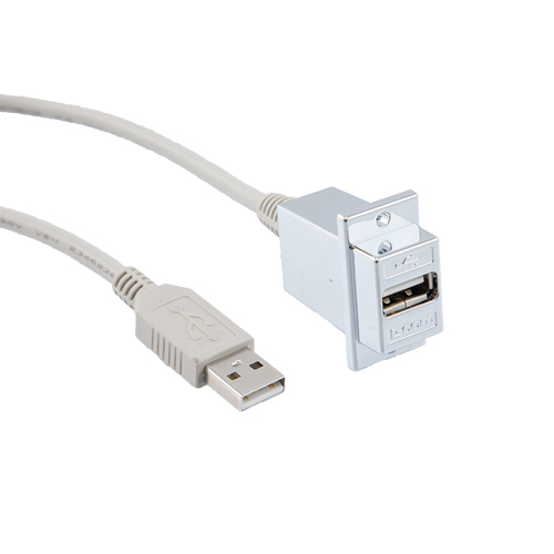 L-Com USB 2.0, Male USB A to Female USB A, 36in