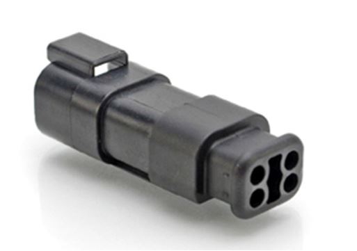 Amphenol Industrial, AT Cable connector Plug 4 Way, Crimp Termination AT04-4P-SR02BLK