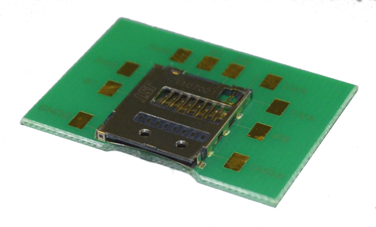 JST 8 Way Micro SD Memory Card Connector With Snap In Termination