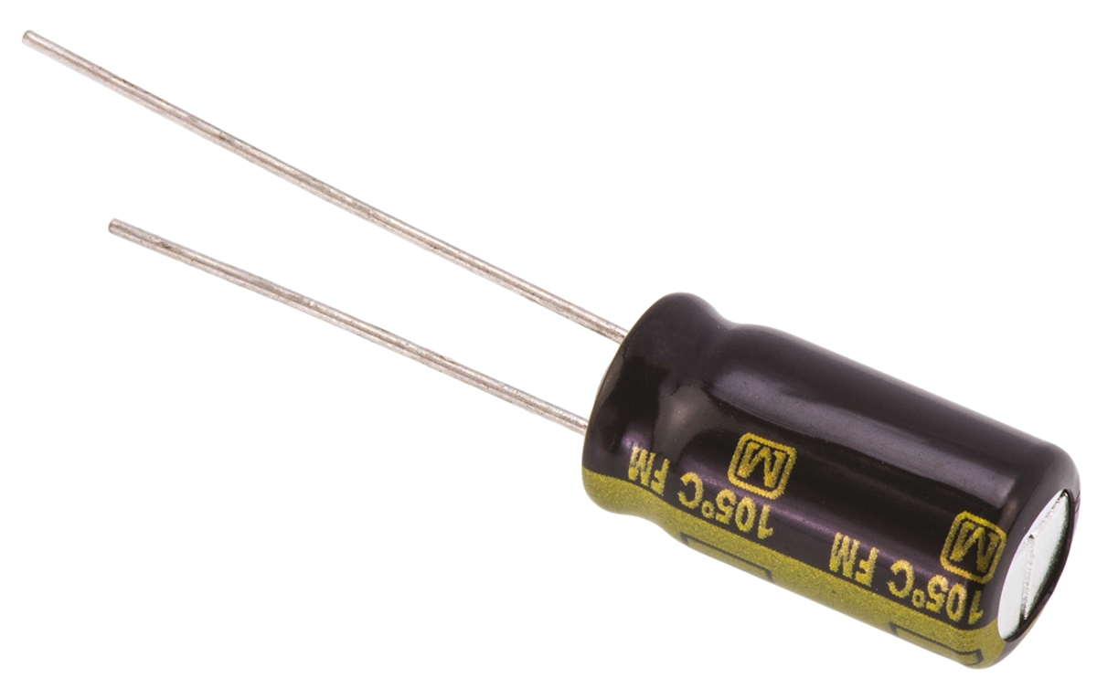 Panasonic 680μF Aluminium Electrolytic Capacitor 10V dc, Radial, Through Hole - EEUFM1A681L