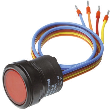 EAO Illuminated Push Button Switch, Momentary, Panel Mount, 22.5mm Cutout, SPST, IP67