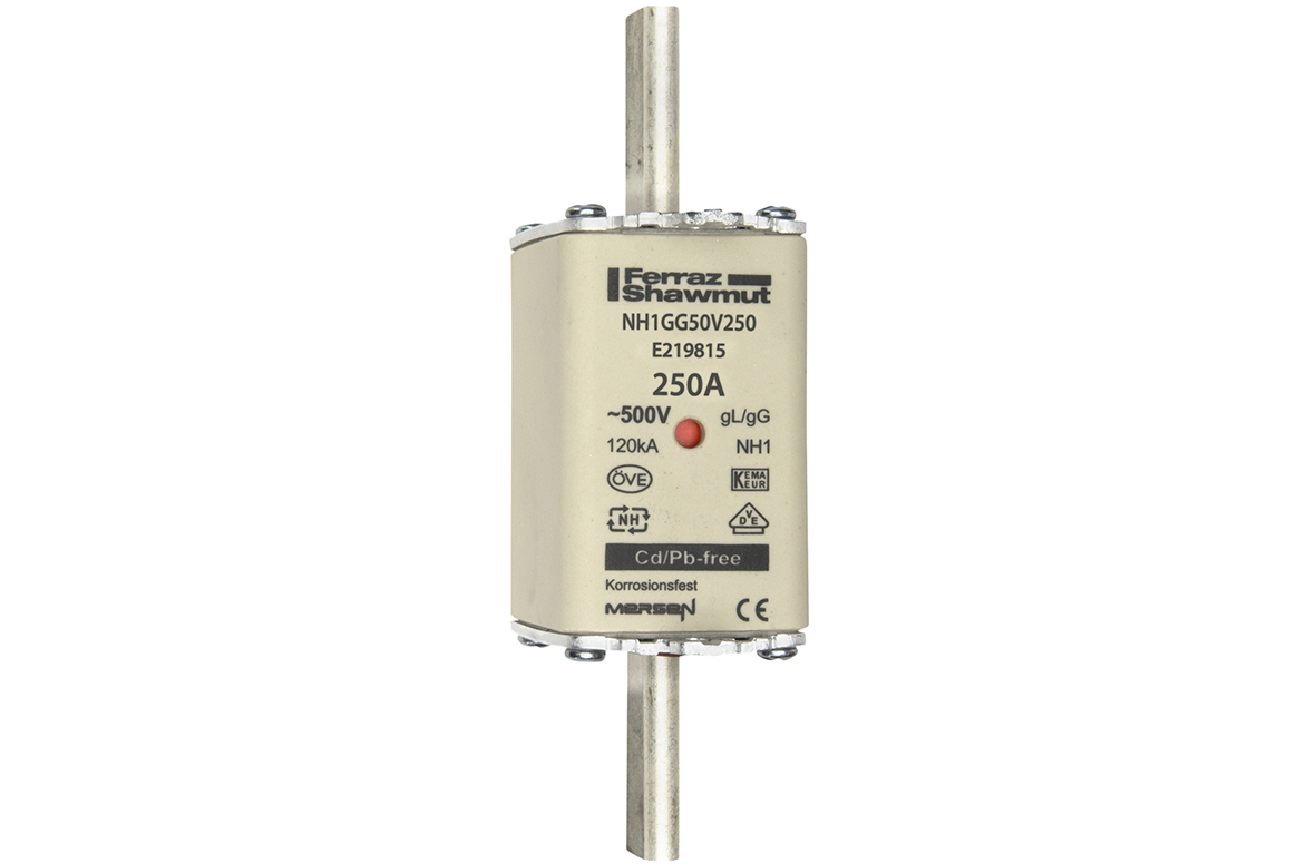 Mersen 250A NH Fuse, NH1, 500V ac