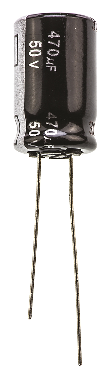 Panasonic 470μF Aluminium Electrolytic Capacitor 50V dc, Radial, Through Hole - EEUEB1H471