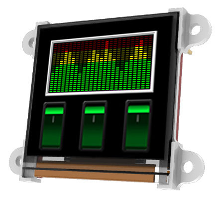 4D Systems 1.5in White Passive matrix OLED Display 128 x 128pixels Matrix Serial Interface