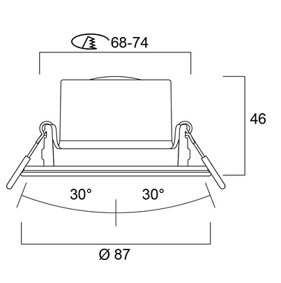 Sylvania LED Spotlight, 240 V, 87 x 46 mm, 4.8 W
