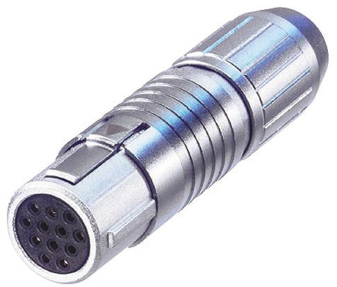 Neutrik Circular Connector, 12 Contacts, Cable, Miniature Connector, Socket, Female, IP5X, miniCon Series