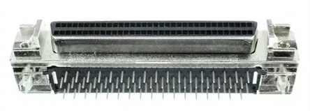 TE Connectivity Amplimite .050 III 68 Way Right Angle Through Hole D-sub Connector Socket, 1.27mm Pitch, with