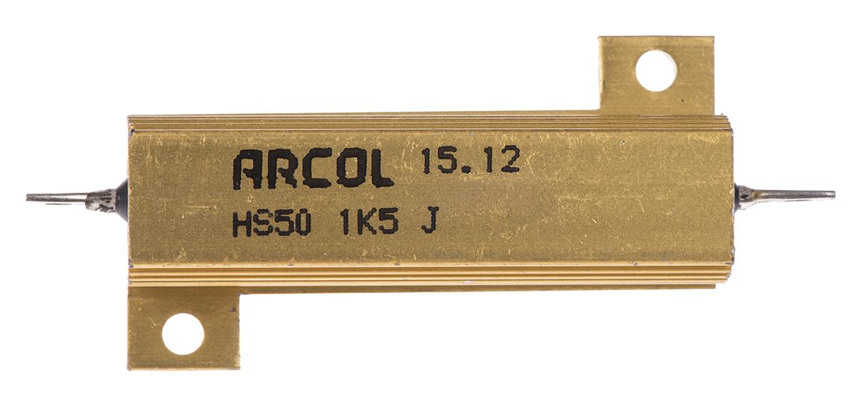 Arcol, 1.5kΩ 50W Wire Wound Chassis Mount Resistor HS50 1K5 J ±5%