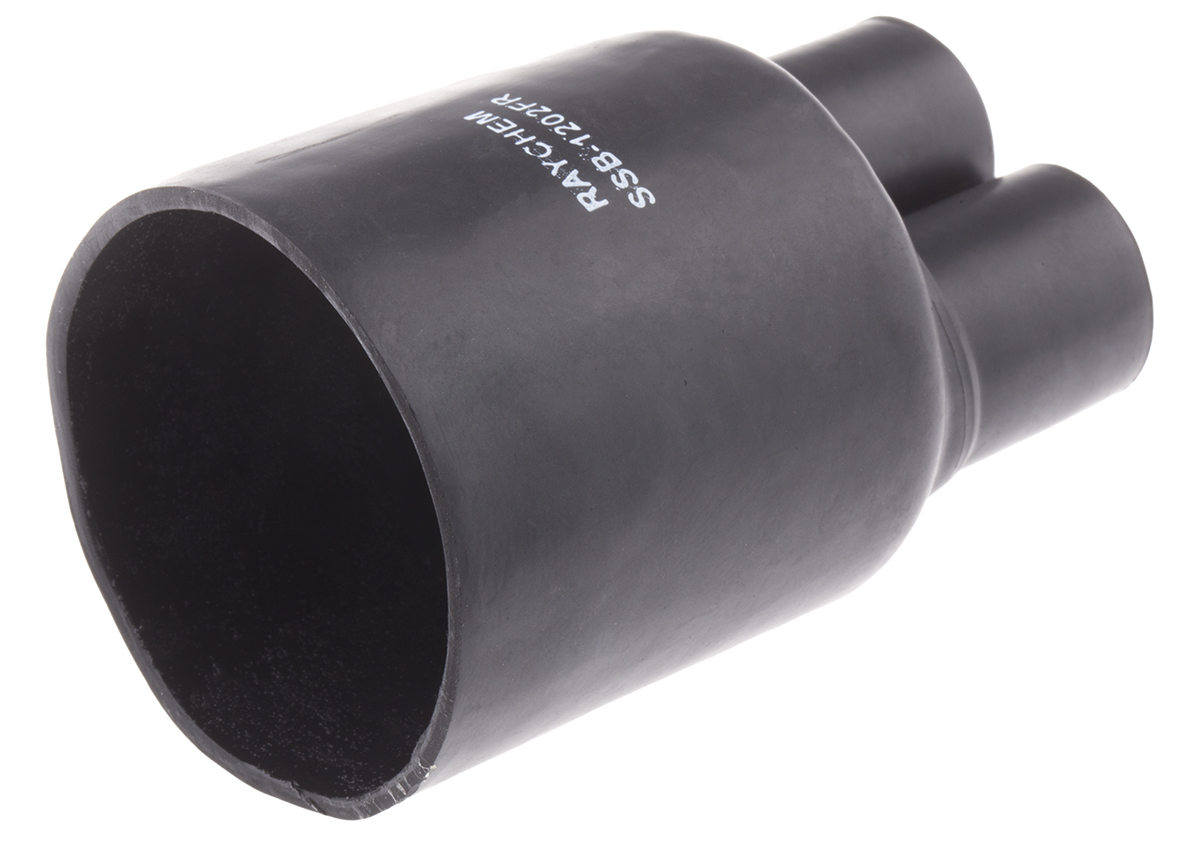 TE Connectivity Multi-Legged Black, Modified Polyolefin Adhesive Lined, 40.64mm