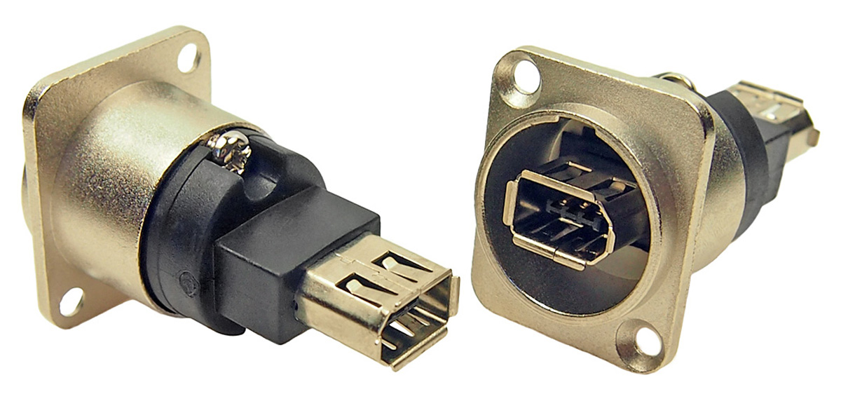 RS PRO 2 Way Straight Panel Mount Firewire Connector, Socket