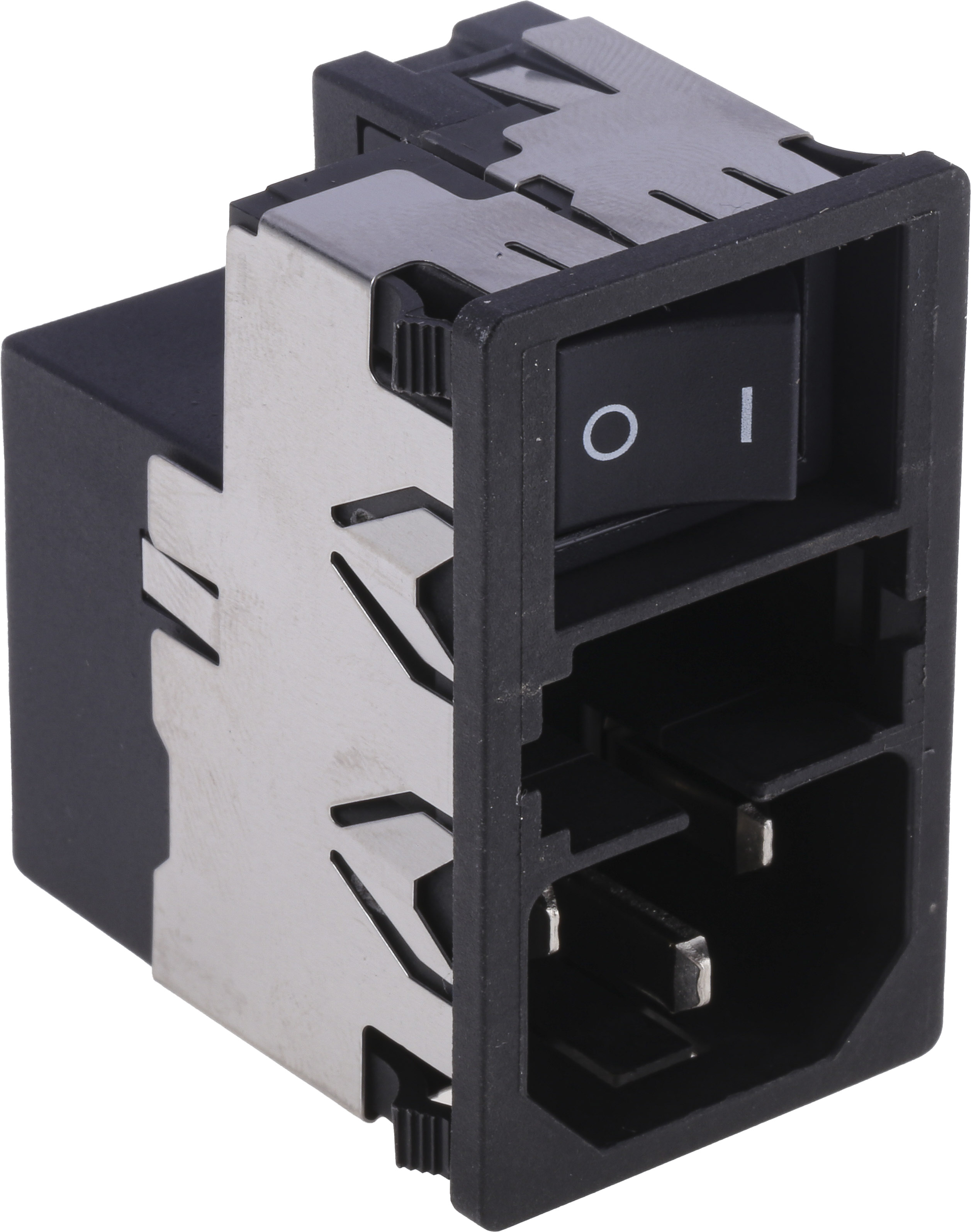 Schurter 6A, 250 V ac Male Snap-In Filtered IEC Connector 2 Pole KMF1.1161.11, Solder 2 Fuse