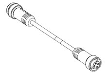 Molex Female 4 way Male 4 way Sensor Actuator Cable, 1 m