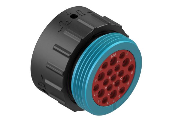 Amphenol Industrial Circular Connector, 19 Contacts, Panel, Standard Connector, Plug, Male, IP67, IP69K, Duramate AHDP