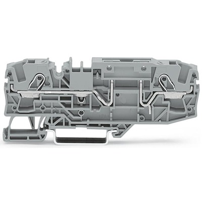 WAGO 2006-1661 TOPJOB S Series Grey, 6mm², 1-Level, Push In Termination, CSA