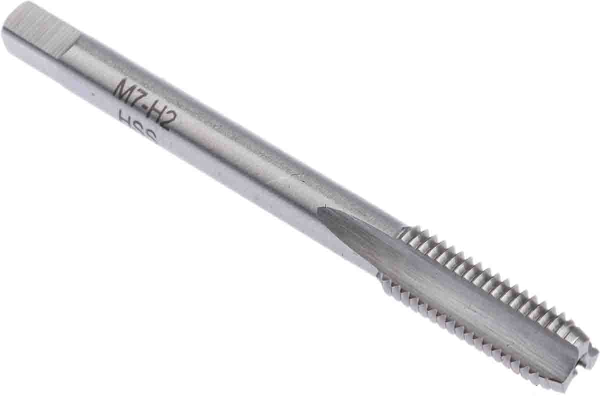 RS PRO Threading Tap HSS 1-Piece 1mm Pitch Metric Standard Hand Tap M7 Thread