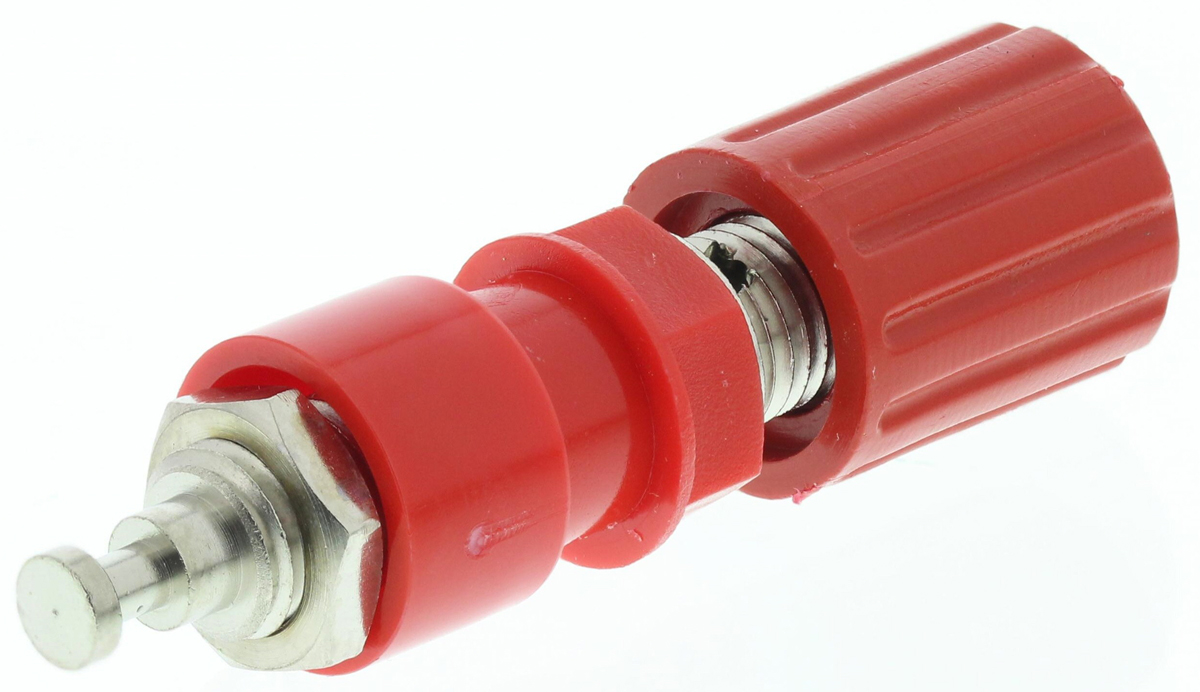Schutzinger 36A, Red Binding Post With Brass Contacts and Nickel Plated