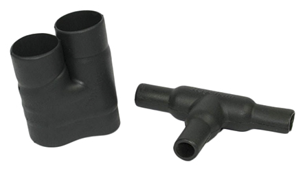 TE Connectivity T Joint Black, Elastomer, 26.9mm