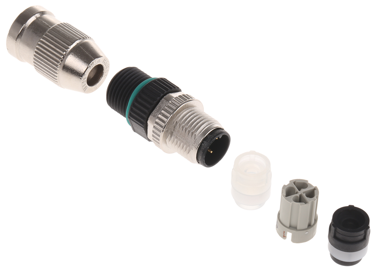 Murrelektronik Limited Circular Connector, 4 Contacts, Cable, M12 Connector, Plug, Male, IP65, IP67, 7000 Series