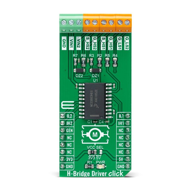 MikroElektronika H-Bridge Driver Click Half-Bridge Driver for MC33883 for mikroBUS Socket