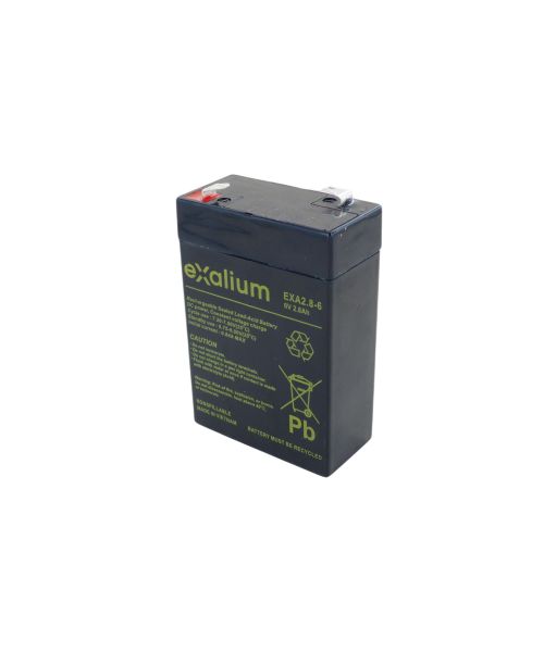 Exalium 6V F1 Lead Acid Battery, 2.8Ah