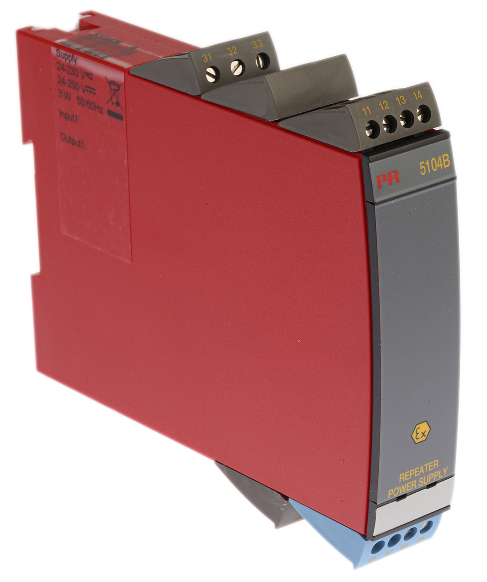 PR Electronics 1 Channel Galvanic Barrier, Repeater power supply, Current, Voltage Input, Current Output, ATEX