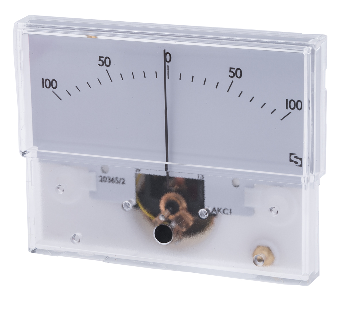 Sifam Tinsley Analogue Panel Ammeter 50μA DC, 32.3mm x 73.7mm, ±1.5 % Moving Coil
