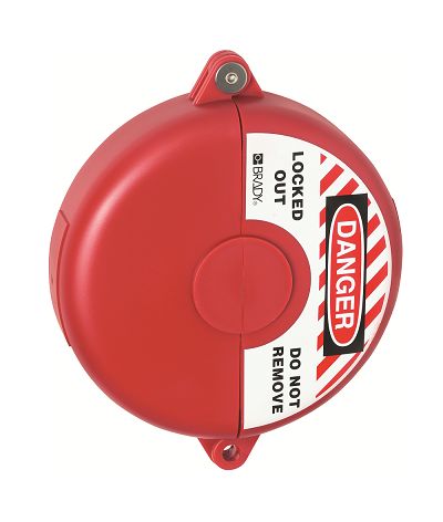 ABUS Red Polypropylene Gate Valve Lockout, 9mm Shackle, 165mm Attachment