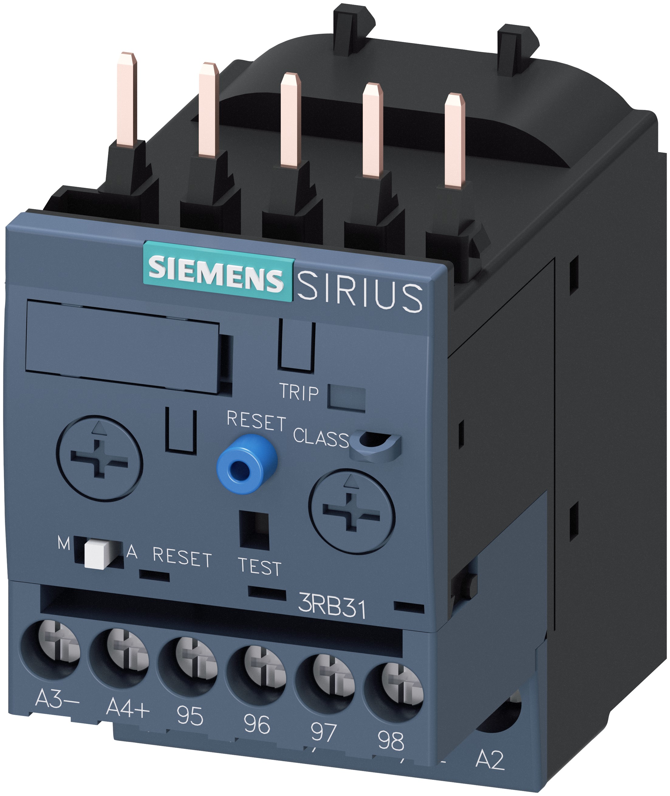 Siemens 3RB Overload Relay 1NO + 1NC, 12 A F.L.C, 4 A Contact Rating, 7.5 kW, 690 Vac, 3P, SIRIUS