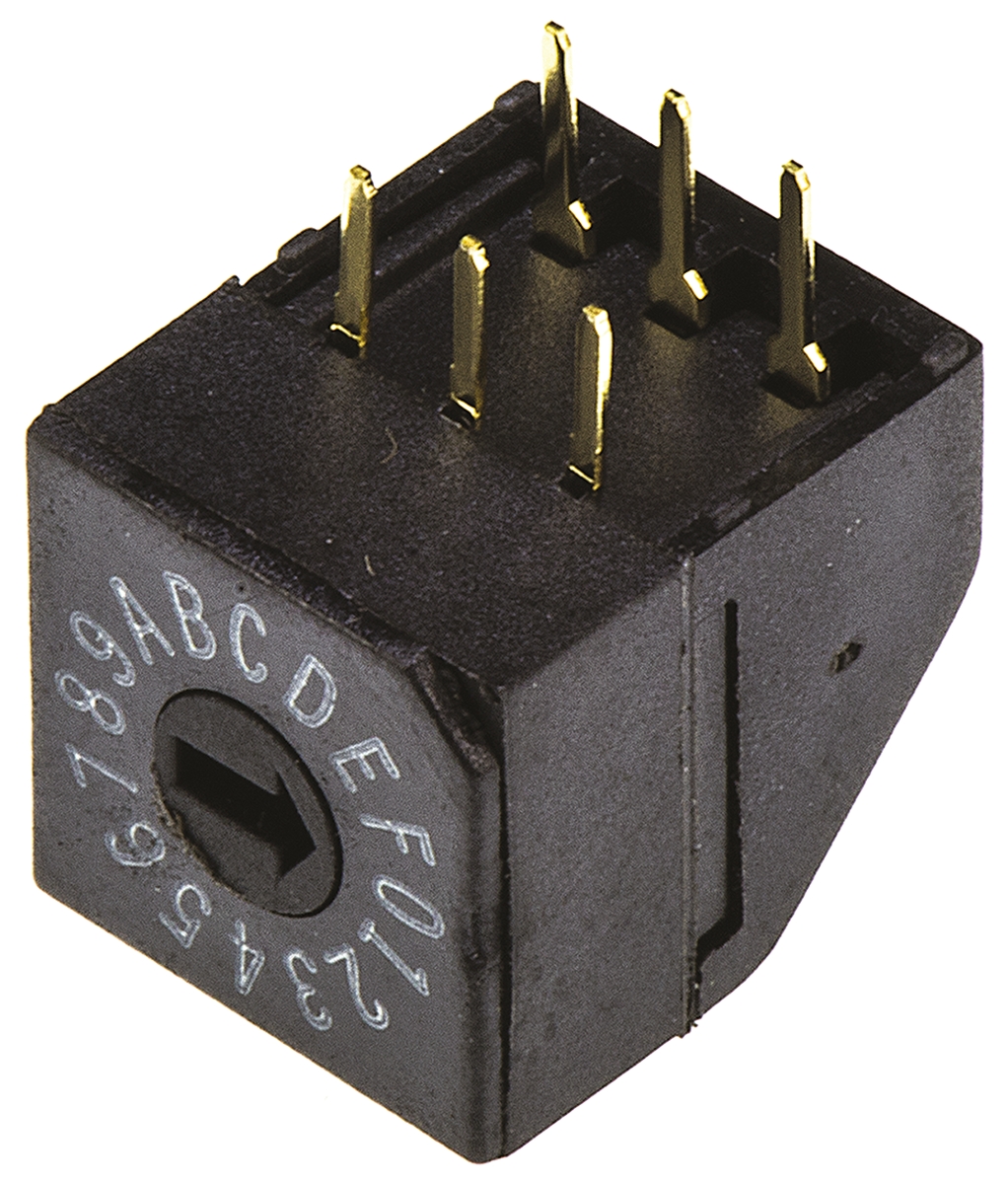 TE Connectivity 16 Way Through Hole DIP Switch 16P, Rotary Flush Actuator