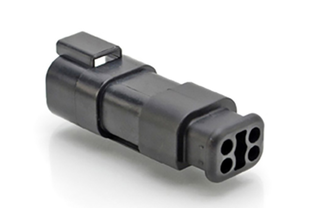 Amphenol Industrial, AT Automotive Connector Socket Black Cable Mount 4 Way, Crimp Termination AT04-4P-SR01BLK