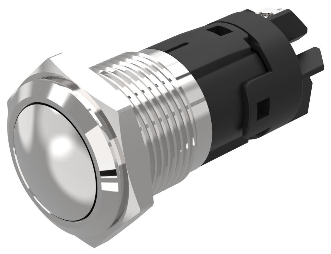 EAO 82 Series Push Button Switch, Momentary, Panel Mount, 16mm Cutout, SPDT, 240V, IP65, IP67