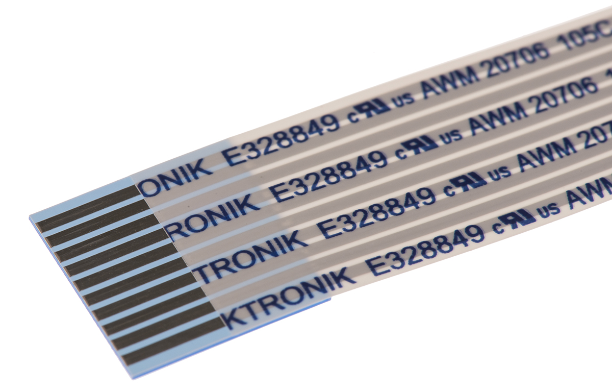 Wurth Elektronik WR-FFC Series FFC Ribbon Cable, 10-Way, 1mm Pitch, 50mm Length