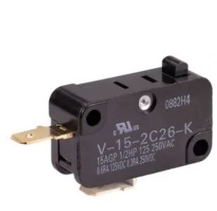 Omron Plunger Microswitch, PCB Terminal, 15A at 250Vac VA, 600mA at 125Vdc VA, SPST, IP40