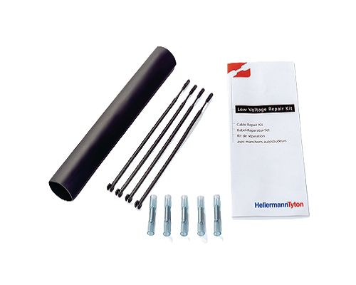 HellermannTyton Repair Kit Black, Cross Linked (PO-X), Polyolefin Adhesive Lined, 24mm