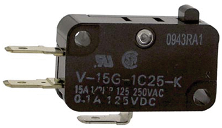 Omron Pin Plunger Micro Switch, Quick Connect Terminal, 15 A @ 250 V ac, SP-CO, IP40