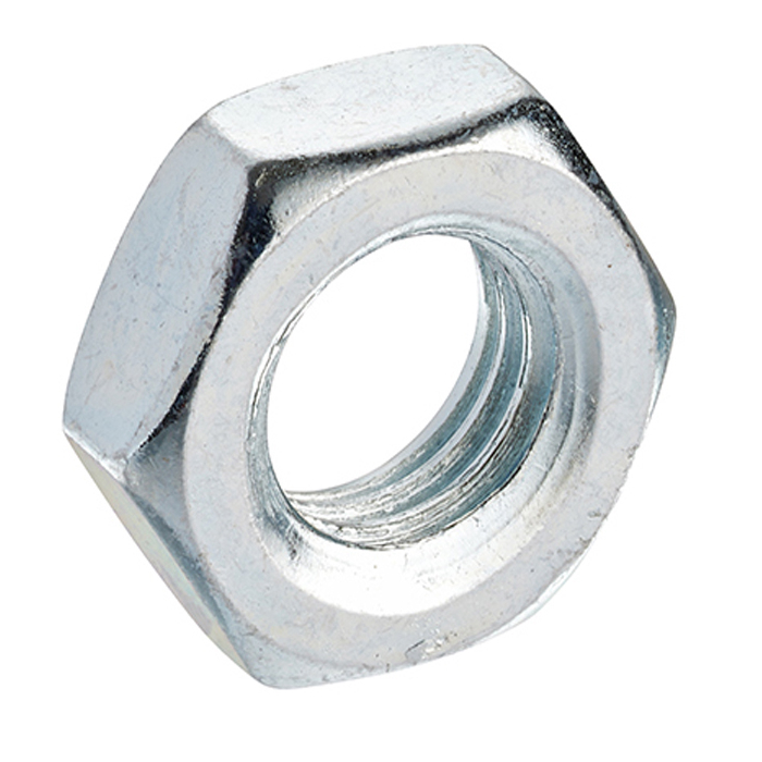 RS PRO, Bright Zinc Plated Steel Lock Nut, DIN 936, M14
