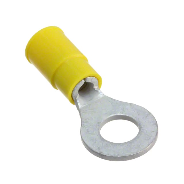 Molex, InsulKrimp Insulated Crimp Ring Terminal, 1/4 (M6) Stud Size, Yellow