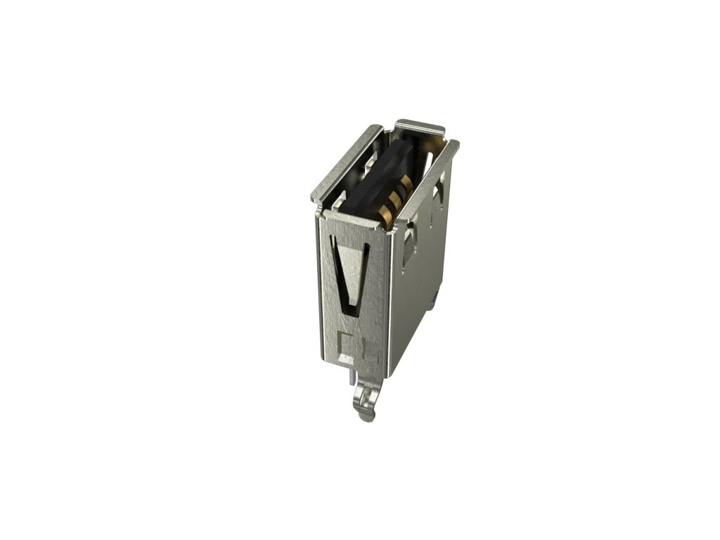 Amphenol Communications Solutions Vertical, SMT, Socket- 4 Port Type A 2.0 USB Connector