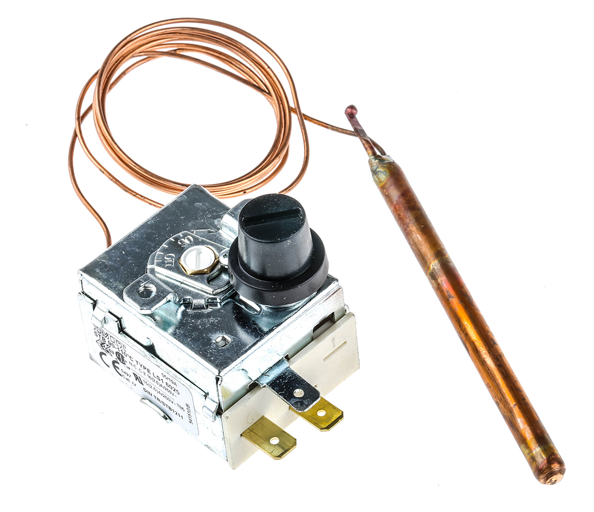 RS PRO Capillary Thermostat, +110°C Max, SPST, Manual Reset, Panel Mount
