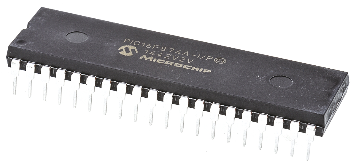 Microchip, 8 bit PIC, PIC16F87XA Microcontroller, 20 MHz, 7kB FLASH, 40-Pin PDIP