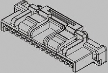 Molex Female Connector Housing, 1.5mm Pitch, 8 Way, 1 Row