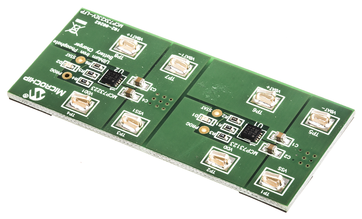 Microchip Lithium Iron Phosphate Battery Charger Evaluation Board Battery Charger for MCP73x23