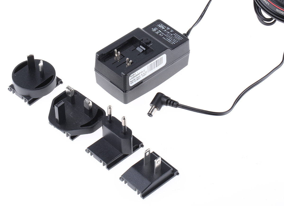 EOS 30W Plug-In AC/DC Adapter 12V dc Output, 2.5A Output