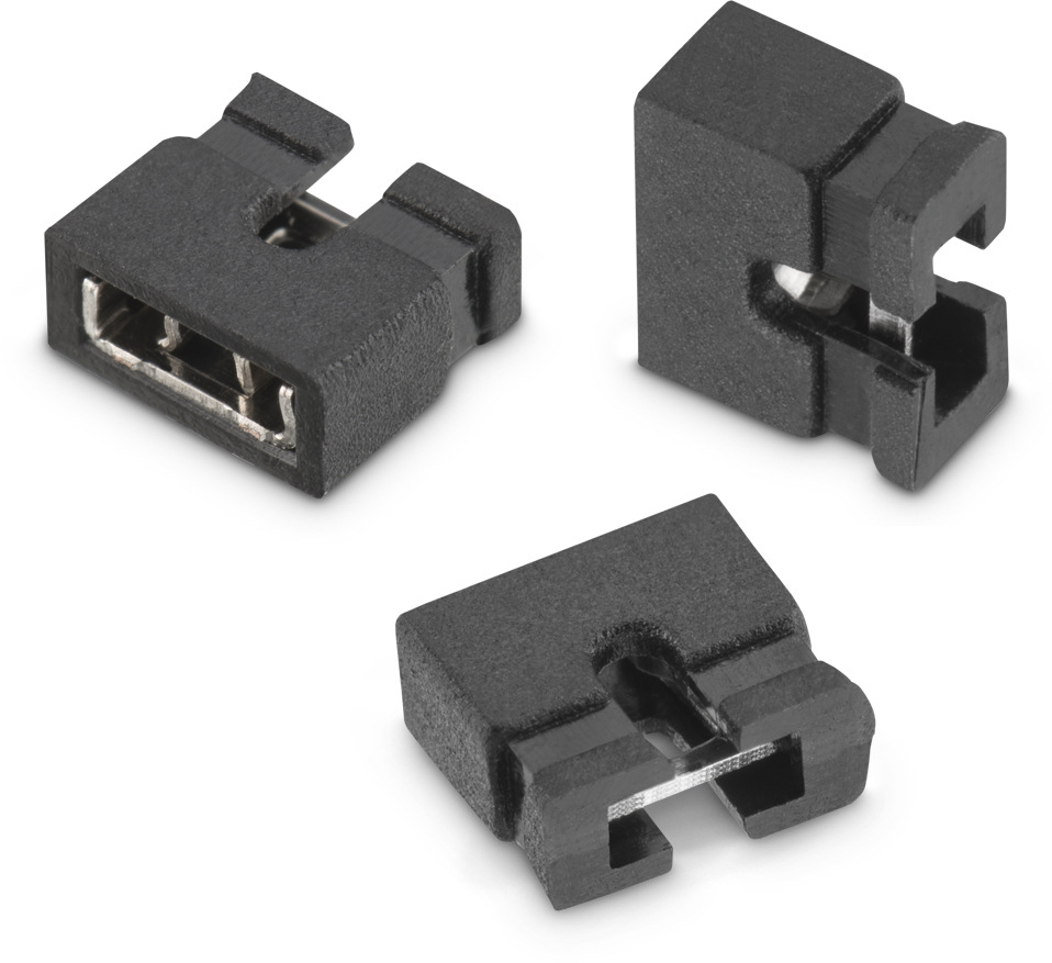 Wurth Elektronik, WR-PHD Jumper Female Straight Black Jumper 2 Way 1 Row 2mm Pitch