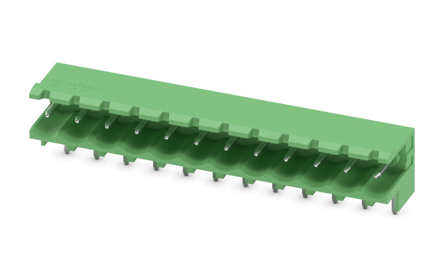 Phoenix Contact, 5.08mm Pitch, MSTBW 2.5/12-G-5.08, 12 Way, Pluggable Terminal Block, Header, Solder Termination,