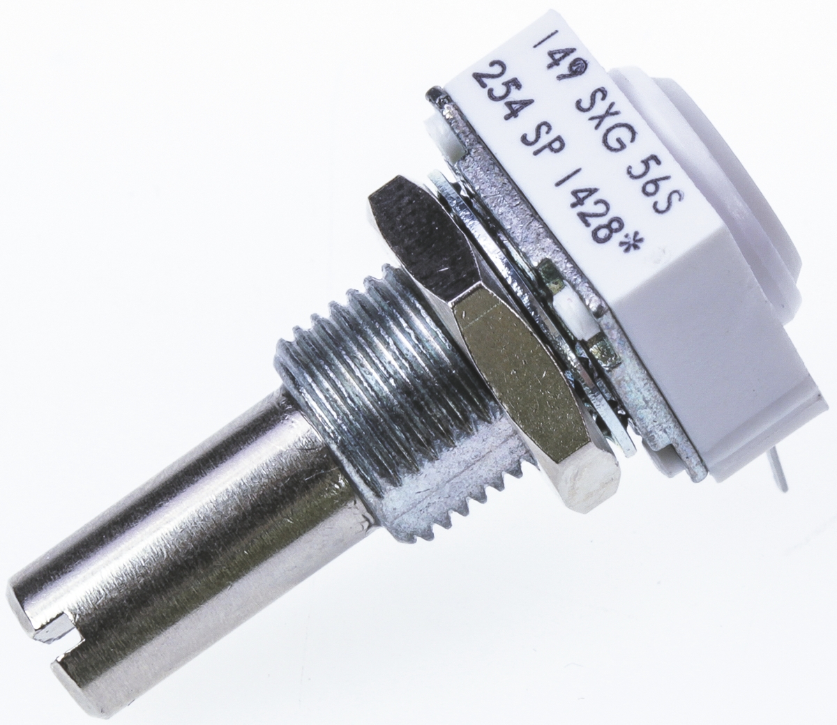 Vishay 149 250kΩ Rotary Potentiometer 1-Gang, Panel Mount (Through Hole), 14910F0GJSX10254KA