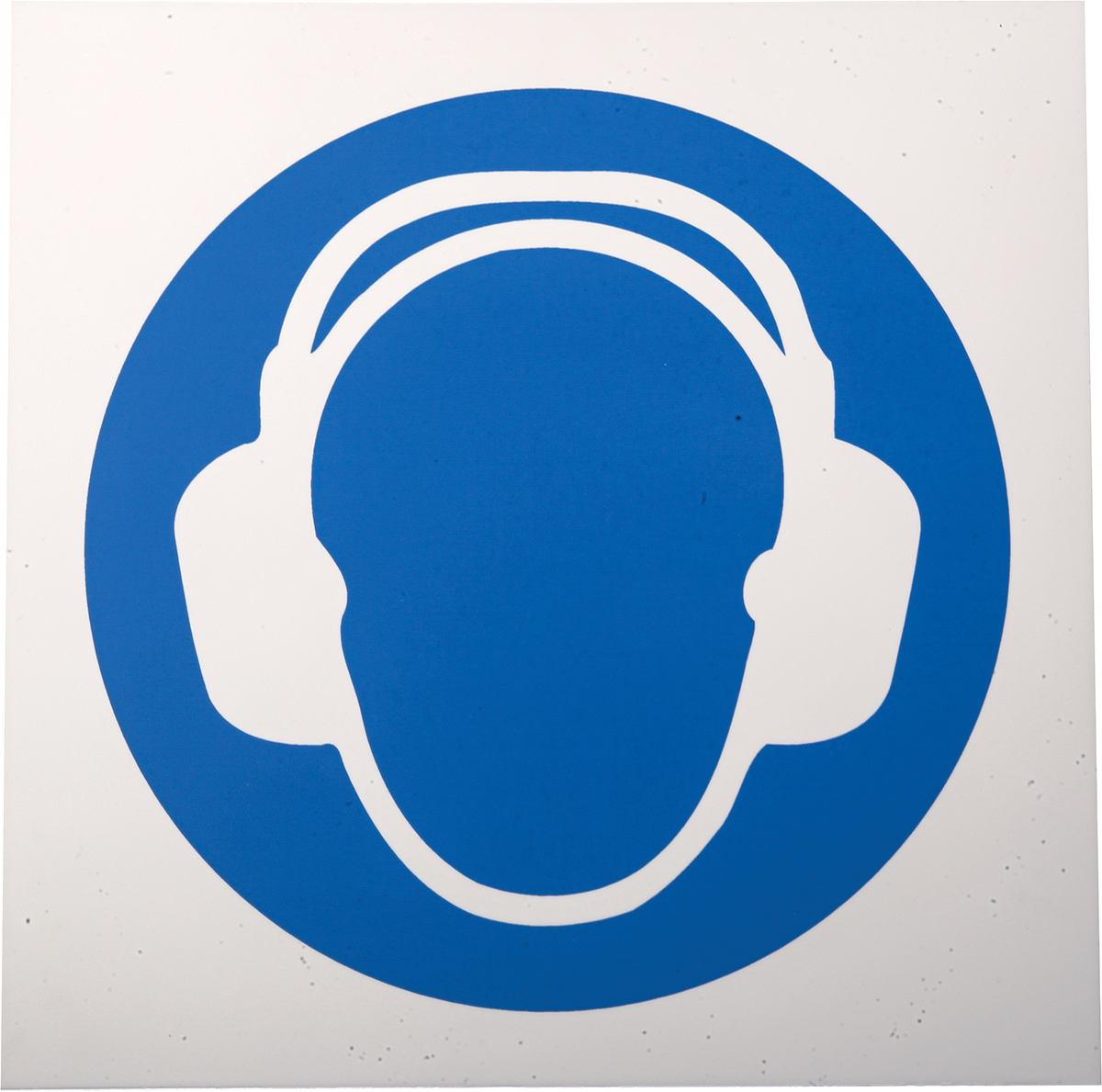 RS PRO Plastic Mandatory Ear Protection Sign With Pictogram Only Text