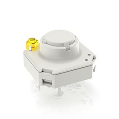 RAFI White Tactile Switch, 1NO 100mA 15mm Panel Mount