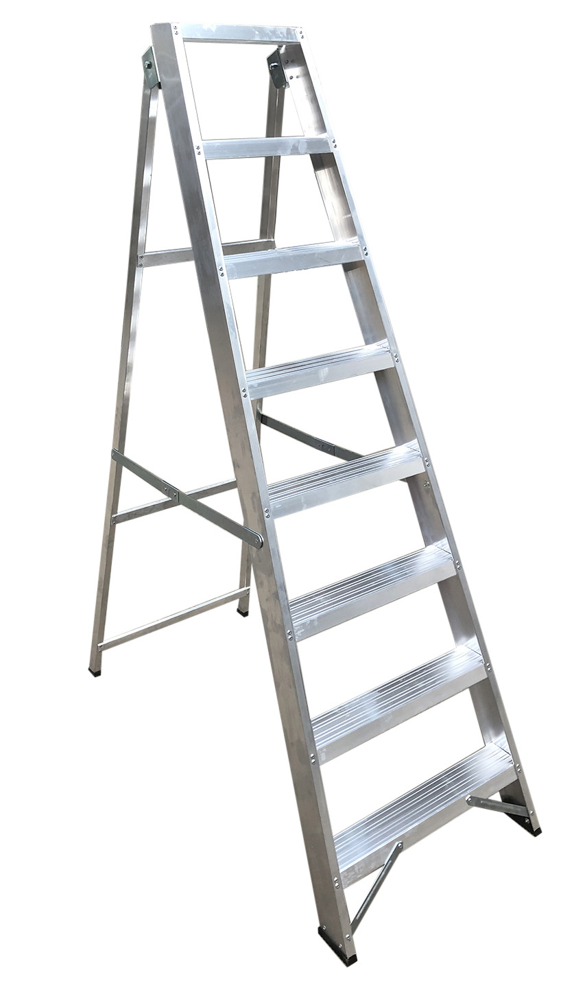 RS PRO Aluminium 8 steps Step Ladder, 1.7m open length